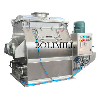 Beli SS304 Industrial Powder Mixer 1000L Paddle Twin-Shaft 11kW online manufacture