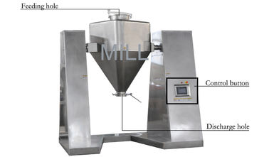 Mesin Pencampur Pita Kerucut Persegi Stainless Steel, Mixer Kecepatan Tinggi Industri