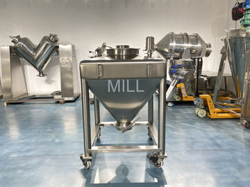Tempat Bin IBC Bergerak Untuk Conveyor Otomatis Stainless Steel Powder Bin Blender