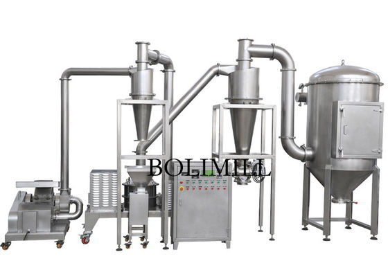 Herb Leaf 2000kg / h Mesin Penggiling Serbuk Dengan Penghancur Kasar